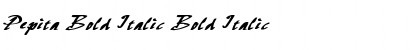 Pepita Bold Italic Bold Italic Font