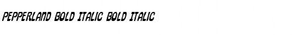 Download Pepperland Bold Italic Font