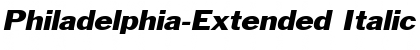Philadelphia-Extended Italic Font