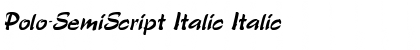 Polo-SemiScript Italic Italic Font