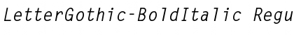 Download LetterGothic-BoldItalic Font