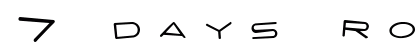 7 days rotated Regular Font Preview 7 days rotated Regular Font Preview