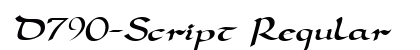 D790-Script Regular Font Preview D790-Script Regular Font Preview