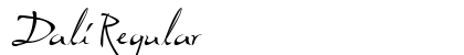 Dali Regular Font Preview Dali Regular Font Preview