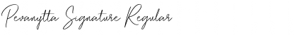 Download Pevanytta Signature Font