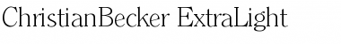 Download ChristianBecker-ExtraLight Font