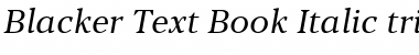 Blacker Text Book Italic Font
