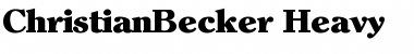 Download ChristianBecker-Heavy Font