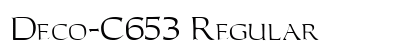 Deco-C653 Regular Font Preview Deco-C653 Regular Font Preview