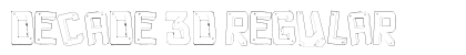 Decade 3d Regular Font Decade 3d Regular Font Preview