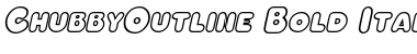 ChubbyOutline Bold Italic Font