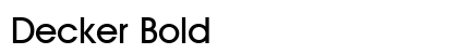 Decker Bold Font Decker Bold Font Preview