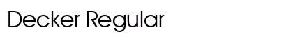 Decker Regular Font Decker Regular Font Preview
