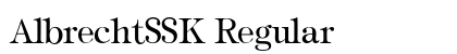 AlbrechtSSK Regular Font AlbrechtSSK Regular Font Preview