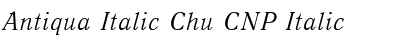 Download Antiqua Italic Chu CNP Font