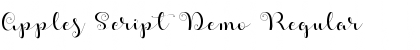 Apples Script Demo Regular Font