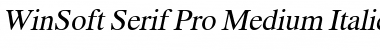 WinSoft Serif Pro Medium Italic