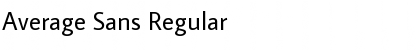 Average Sans Regular Font