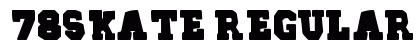 78SKATE Regular Font 78SKATE Regular Font Preview