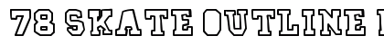 78 skate outline Regular Font 78 skate outline Regular Font Preview