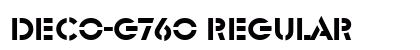 Deco-G760 Regular Font Preview Deco-G760 Regular Font Preview