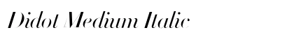 Didot Medium Italic Font Didot Medium Italic Font Preview
