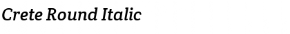 Crete Round Italic Font
