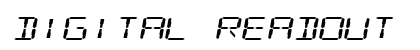 Digital Readout Expanded Regular Font Digital Readout Expanded Regular Font Preview