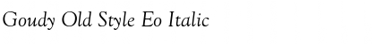 Goudy Old Style Eo Italic Font