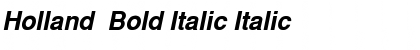 Download Holland  Bold Italic Font
