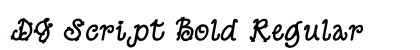 DJ Script Bold Regular Font DJ Script Bold Regular Font Preview