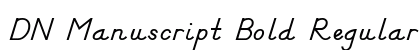 DN Manuscript Bold Regular Font DN Manuscript Bold Regular Font Preview