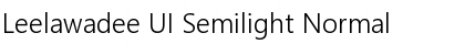 Leelawadee UI Semilight Normal Font