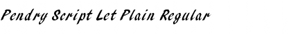 Download Pendry Script Let Plain Font
