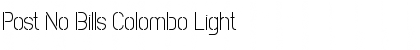 Post No Bills Colombo Light Font