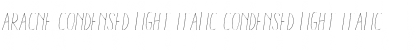 Download Aracne Condensed Light Italic Font