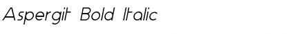 Aspergit Bold Italic Font