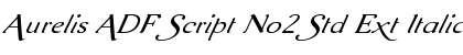 Aurelis ADF Script No2 Std Ext Italic Font