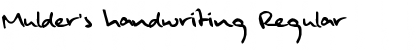 Download Mulder's handwriting Font