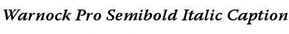 Warnock Pro Semibold Italic Caption Font