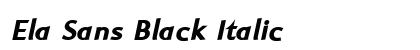 Ela Sans Black Italic Font Ela Sans Black Italic Font Preview