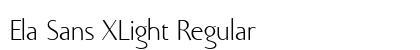 Ela Sans XLight Regular Font Preview Ela Sans XLight Regular Font Preview