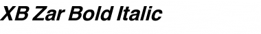 XB Zar Bold Italic Font
