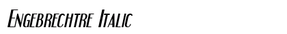 Engebrechtre Italic Font Engebrechtre Italic Font Preview