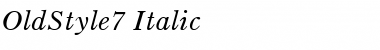 OldStyle7 Font