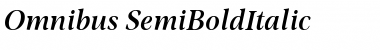 Omnibus SemiBoldItalic Font