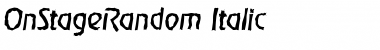OnStageRandom Italic Font
