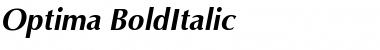 Optima BoldItalic Font