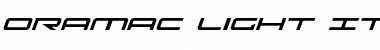 Oramac Light Italic Font