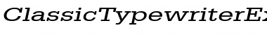 ClassicTypewriterExtended Italic